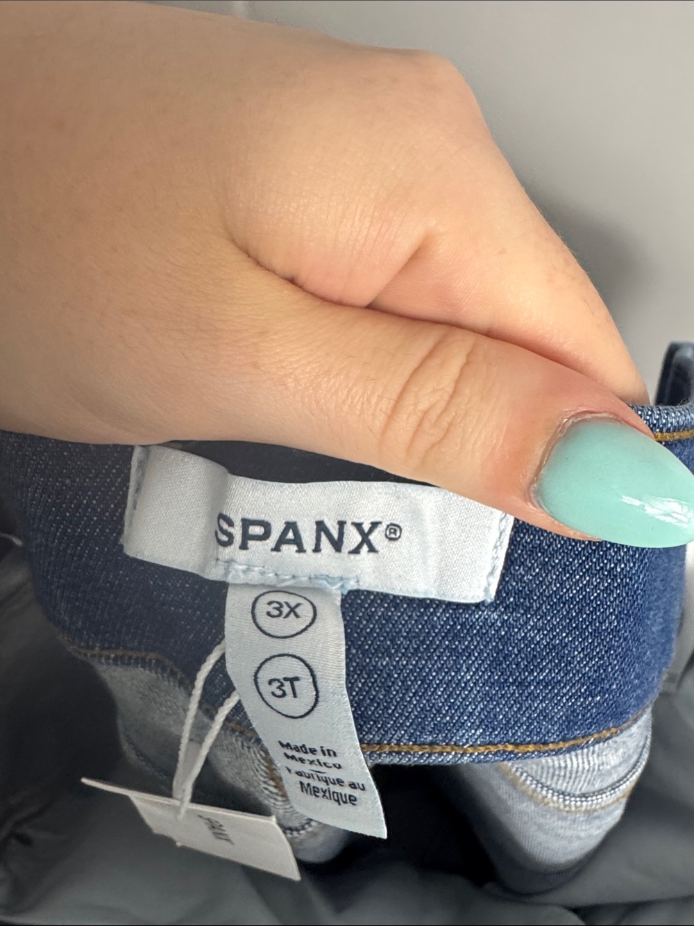 NWT SPANX Wide Leg Jeans Authentic Blue Size 3X Tall - Picture 9 of 14